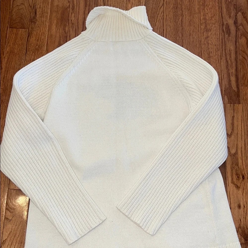 Coldwater Creek White Turtleneck Polar Bear Sweater Women’s Size Large - Picture 7 of 8